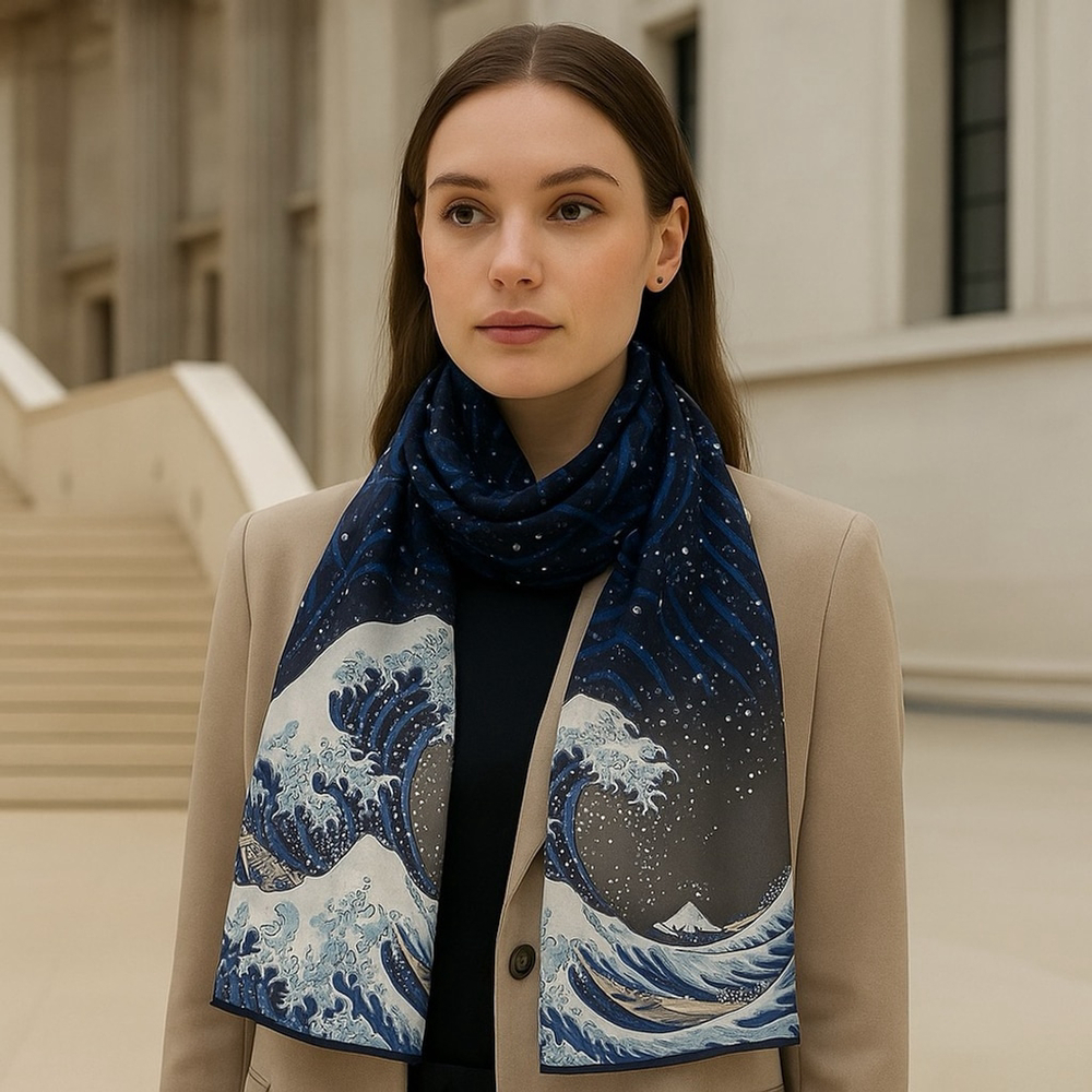 The British Museum The Great Wave Silk Scarf